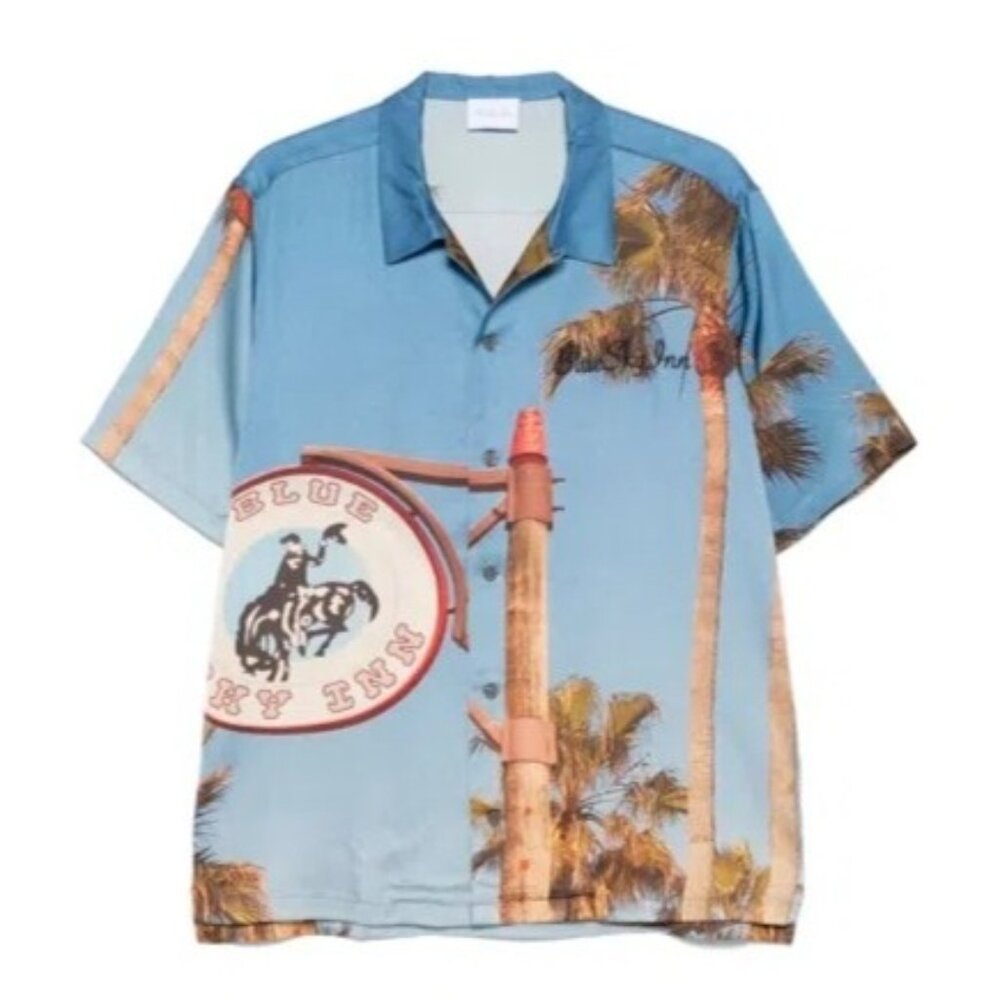 Blue Sky Inn Sign Shirt in Blue